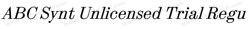 ABC Synt Unlicensed Trial Regular字体转换